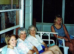 Ruth Bennett McDougal Dorrough; Alice Bennett; camp; Fred Haydock s daughters